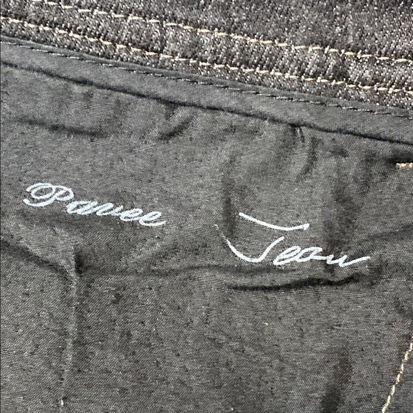 Chico's Platinum Pavee Black Flare Wide Leg Jeans - Picture 3 of 6